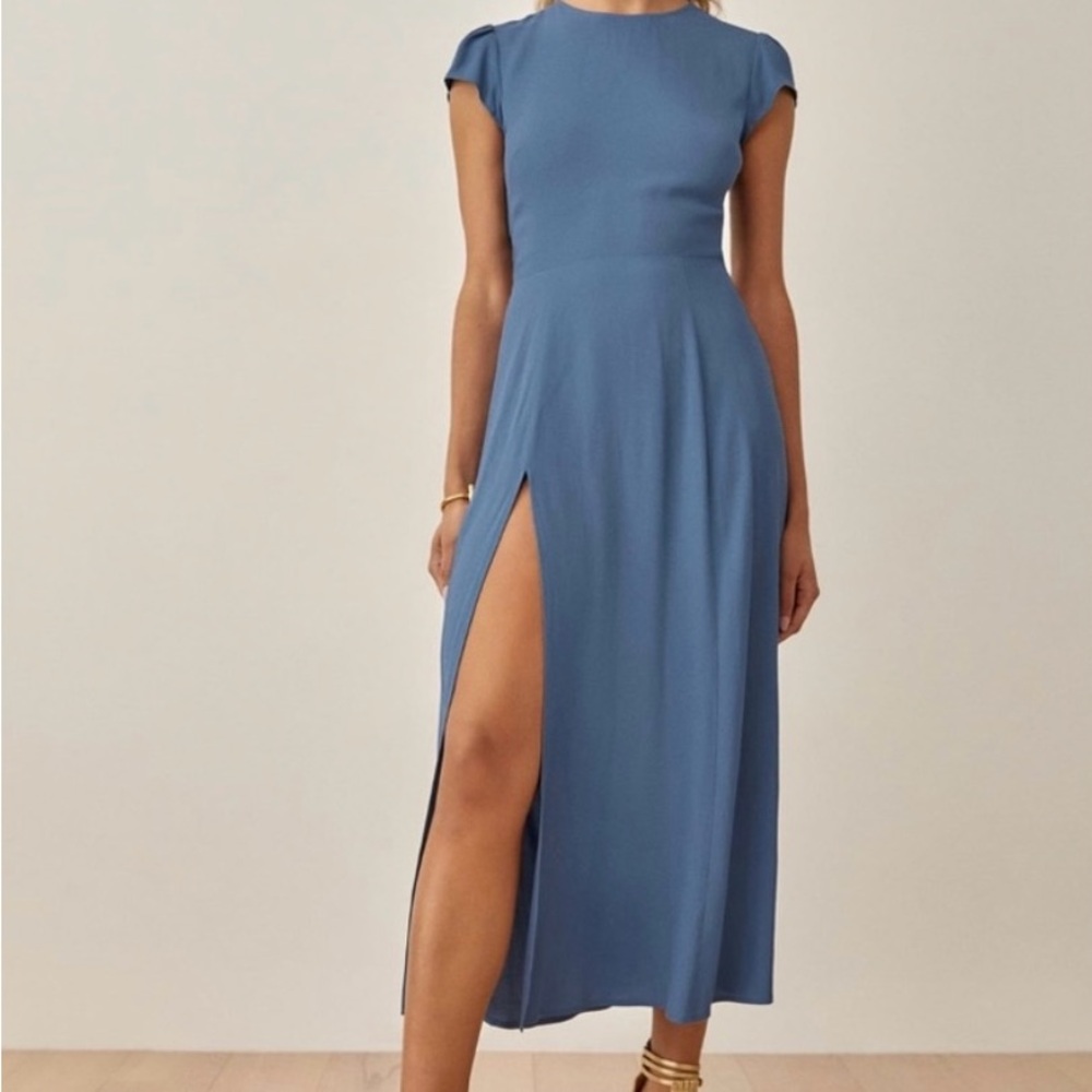 Reformation Gavin Dress Blue Size 6